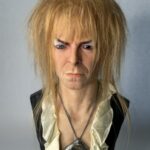 A silicone statue of David Bowie as Jareth from Labyrinth.