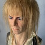 A silicone statue of David Bowie as Jareth from Labyrinth.