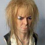 A silicone statue of David Bowie as Jareth from Labyrinth.
